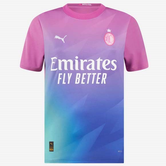 Camiseta AC Milan Replica Tercera Ropa Mujer 2023/24